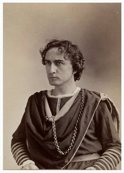 Ritratto di Edwin Booth come Amleto, c.1870 da Napoleon Sarony